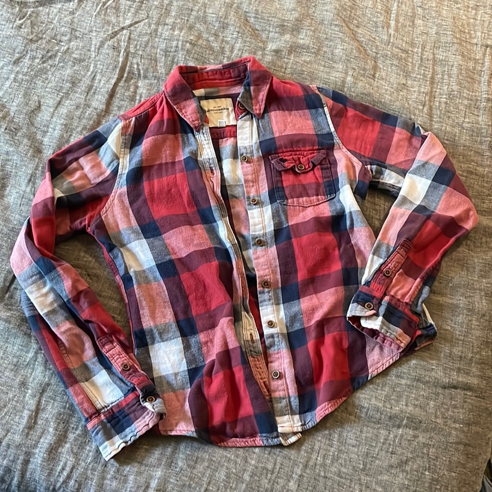 Abercrombie plaid flannel button down